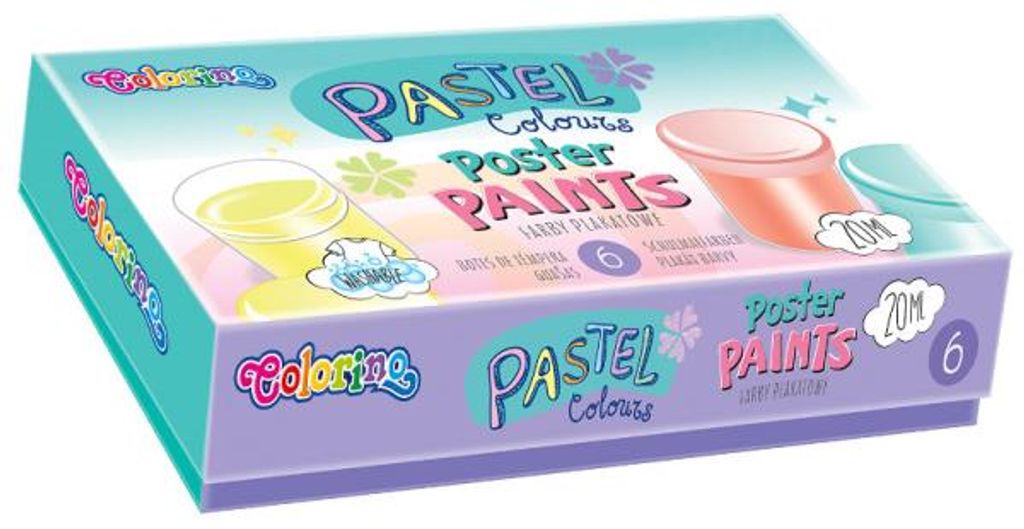 Colorino Plakatmalfarben 6 Pastellfarben 84989PTR