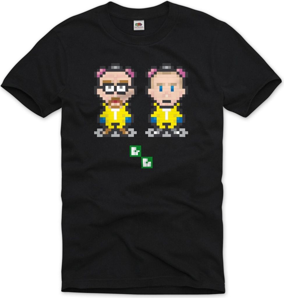 style3 Breaking Bit T-Shirt Herren bad heisenberg tv pixel walter white meth crystal