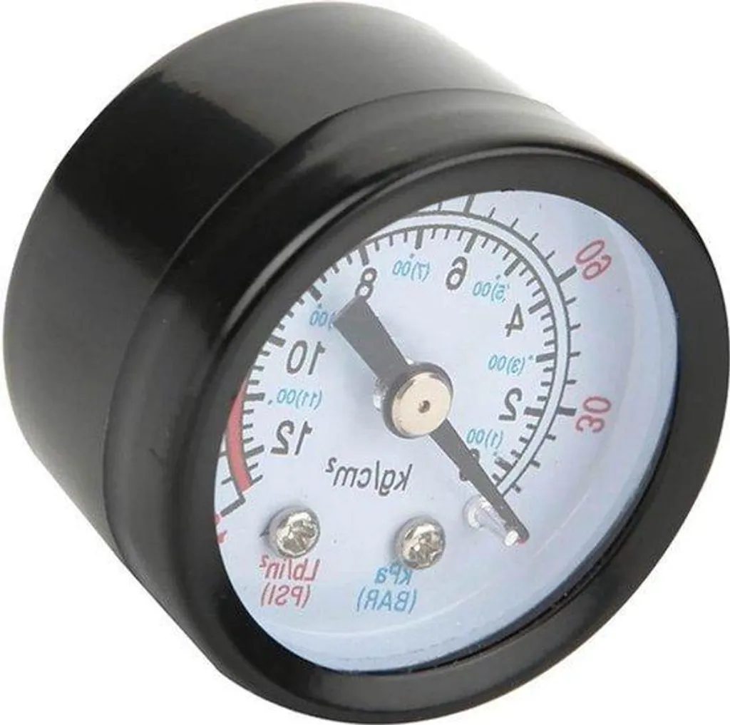 Manomètre de pression analogique Y40 en métal noir pour air et fluides