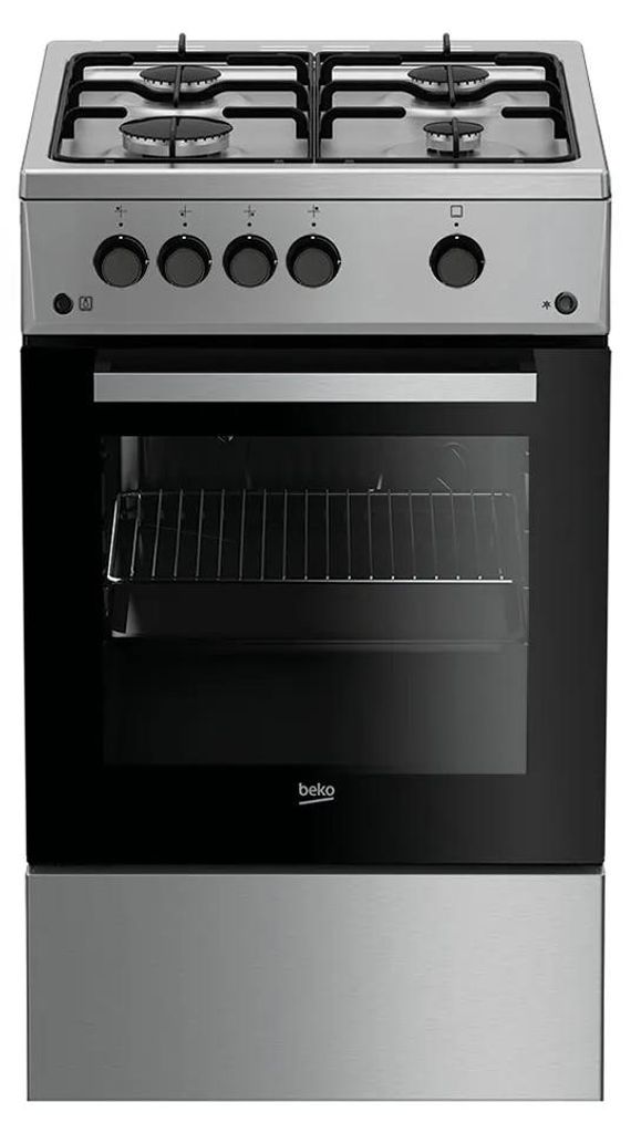 Beko FSG52020FX, Vrijstaand fornuis, Roestvrij staal, Productafbeelding 