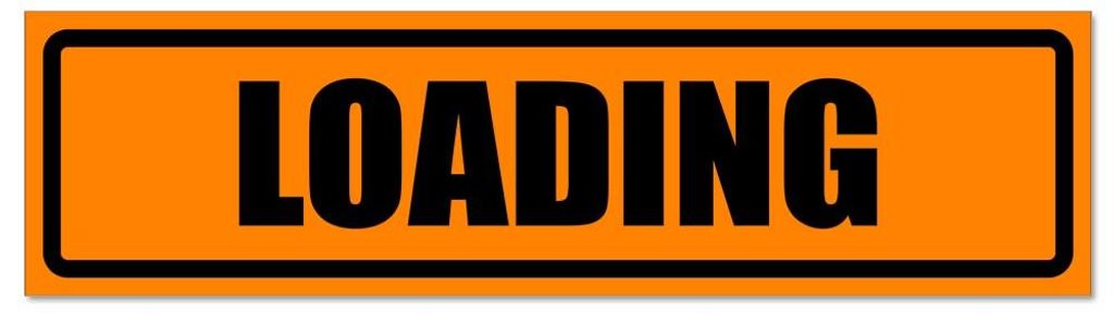 Kiwistar - Autoaufkleber - Orange - Schwarz - 45 x 12 cm - Loading invertiert - Hinweis Aufkleber Sticker für Auto, Kfz, Fahrrad, PKW, LKW