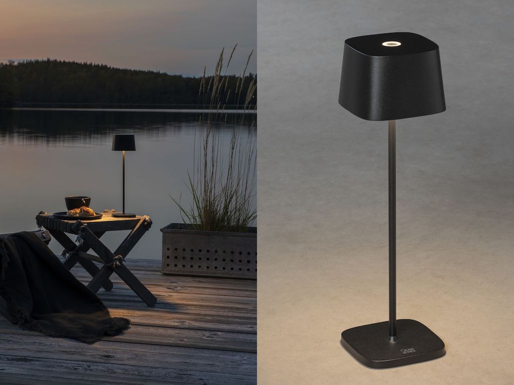 Konstsmide Akku-Tischleuchte Capri | schwarz | Produktbild 