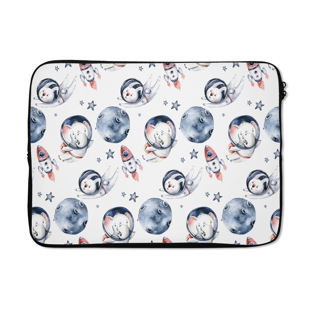 MuchoWow® Laptop Hülle 13 Zoll Elefant - Kaninchen - Rakete Produktbild 