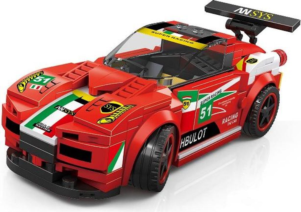 Wange 2875 – GT2 Sportrennwagen, 164 Teile | Kompatible Bausätze
