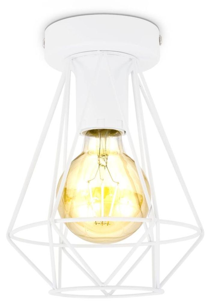 Plafonnier en fil métallique I 1-flamme I E27 I Vintage I Image du produit 