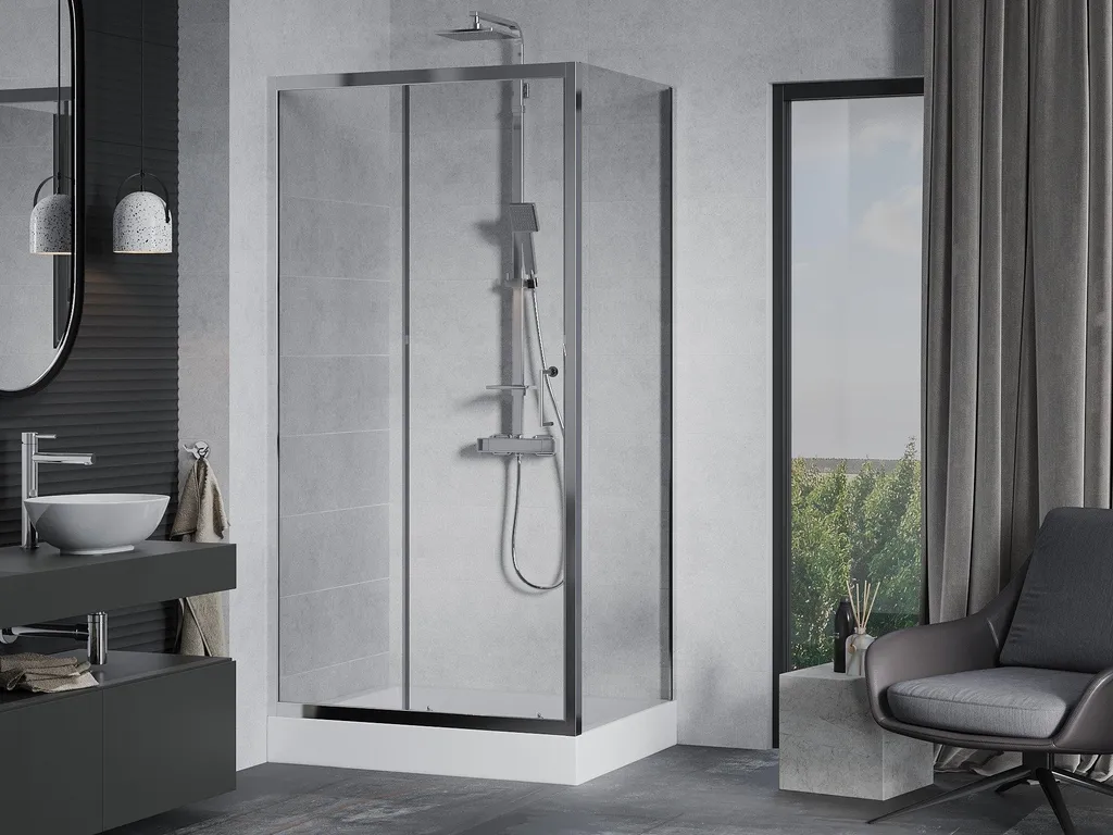 Cabine de douche pliante 100x80 idéale pour optimiser les petites salles d'eau - 2