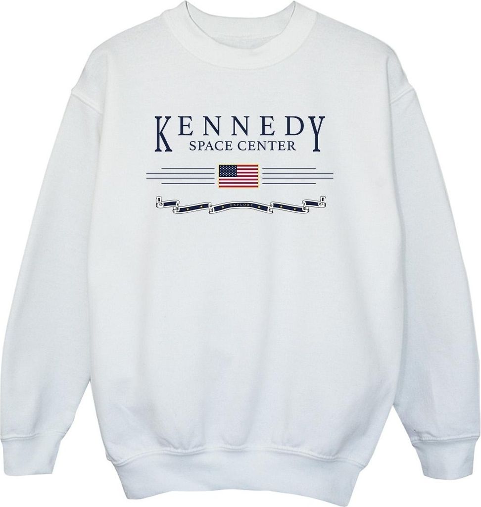 NASA - "Kennedy Space Centre Explore" Sweatshirt für Jungen BI39900 (128) (Weiß)