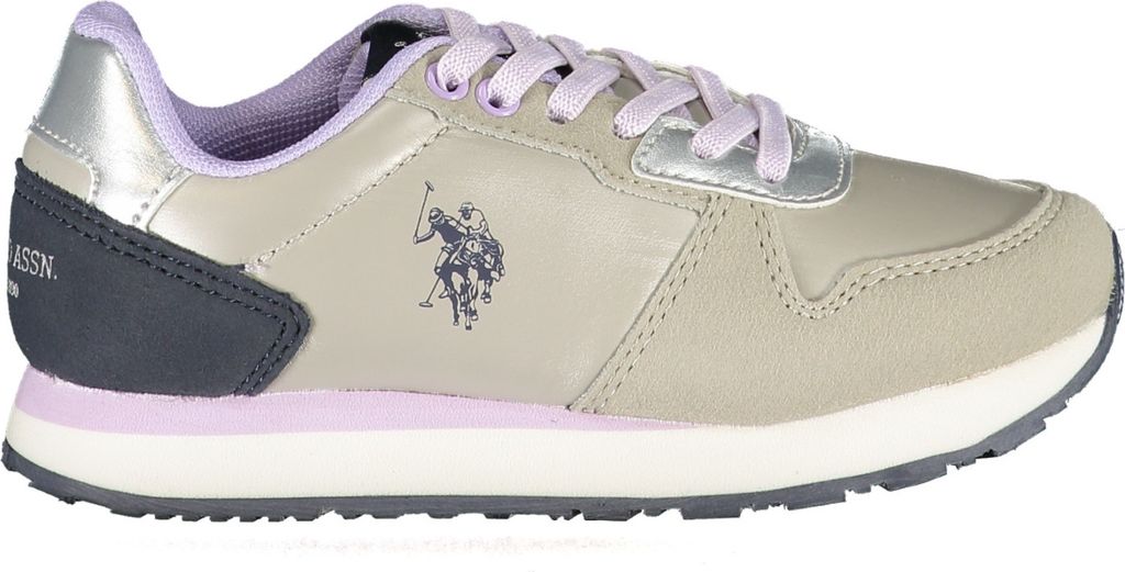 US POLO ASSN. SILBERNE SPORTSCHUHE FÜR KINDER : Farbe - Silber, Größe - 33 Größe: 33 Farbe: Silber