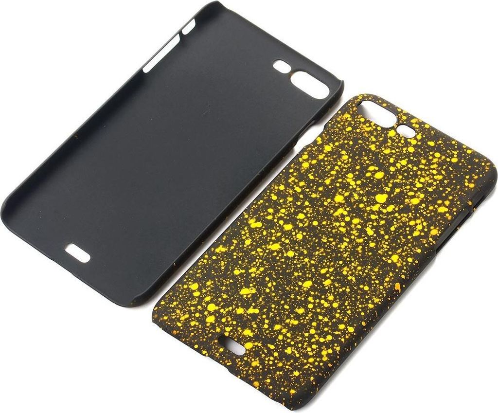 Handy Hülle Schutz Case Bumper Schale für Apple iPhone 8 Plus 3D Sterne Gelb