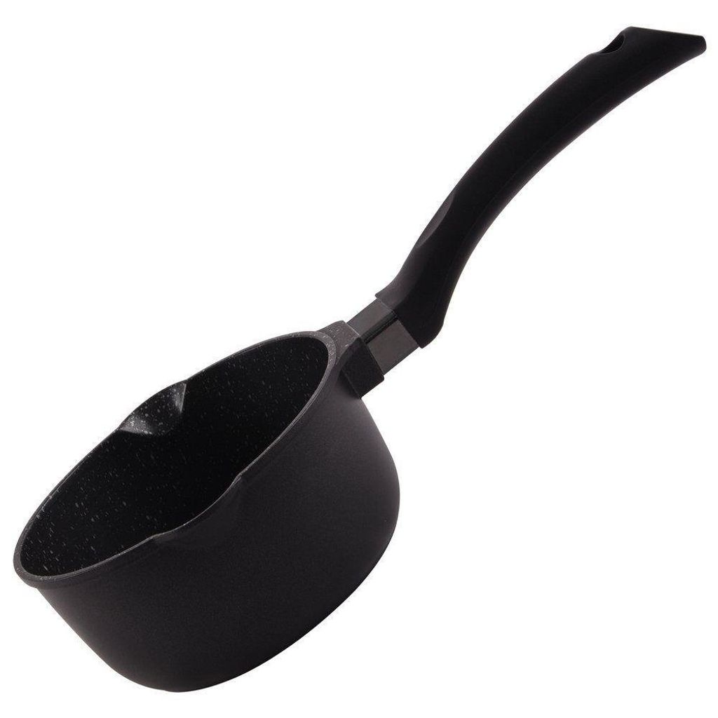 ORION Stielkasserolle Aluguss Kochtopf Topf GRANIT 16 cm I 1,3 l Gas Induktion