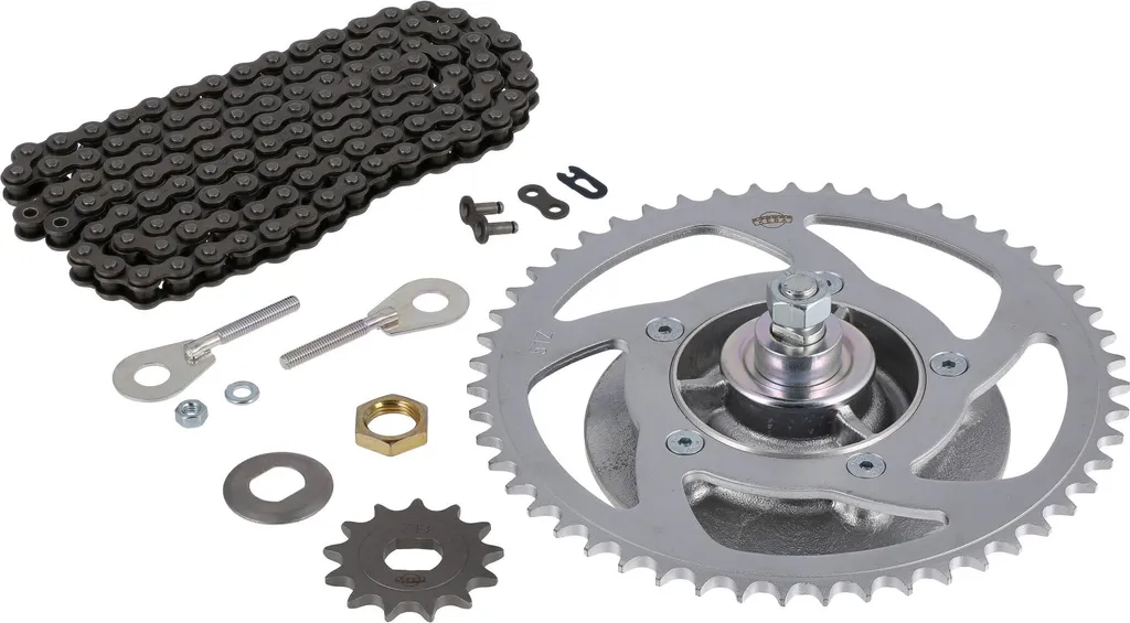 Kit transmission chaîne Simson S53M - Ensemble complet vélomoteur 25km/h