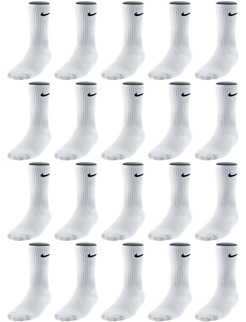 20 Paar Nike Socken Lang - Farbe: 20 Paar weiss - Größe: Produktbild 