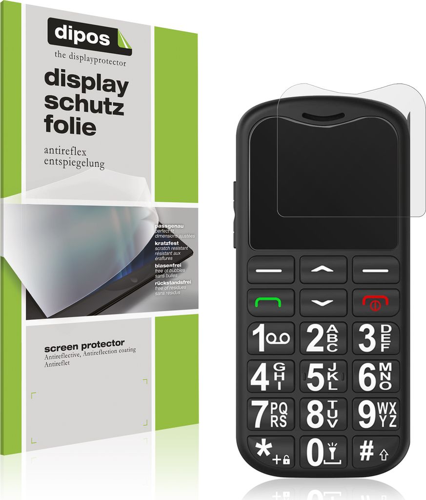 4x Schutzfolie für CHAKEYAKE G180 Seniorenhandy matt Displayschutzfolie Folie Display Schutz dipos