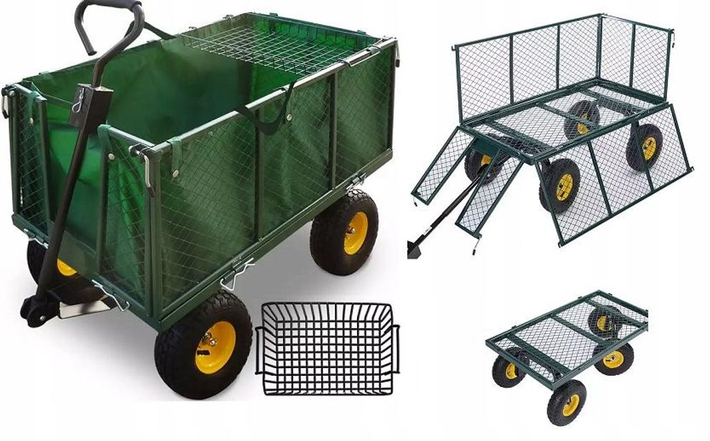 Wózek ręczny – składany wózek ogrodowy WO02 – 220 l – Zdjęcie produktu 
