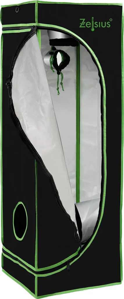ZELSIUS Tenda di coltivazione 60 x 60 x 120 cm nero/verde Coltivazione di piante da interno