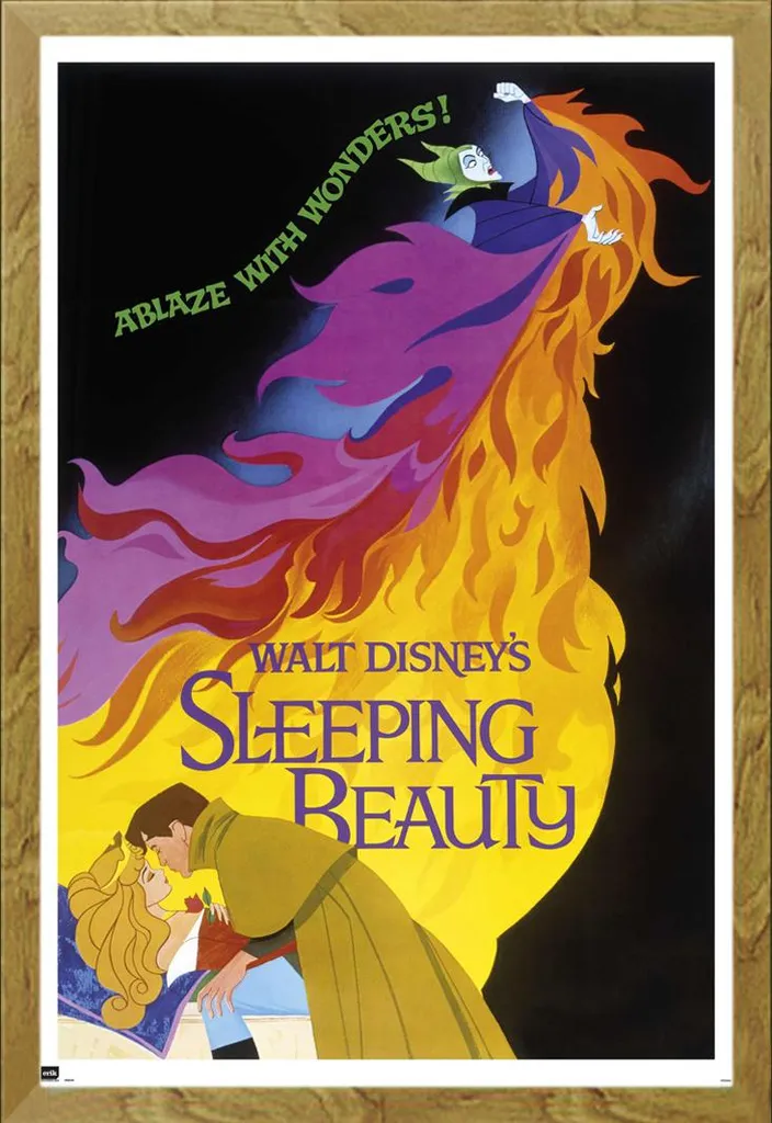 Regalo Disney: Poster Aurora con Cornice Elegante Shinsuke® Oak