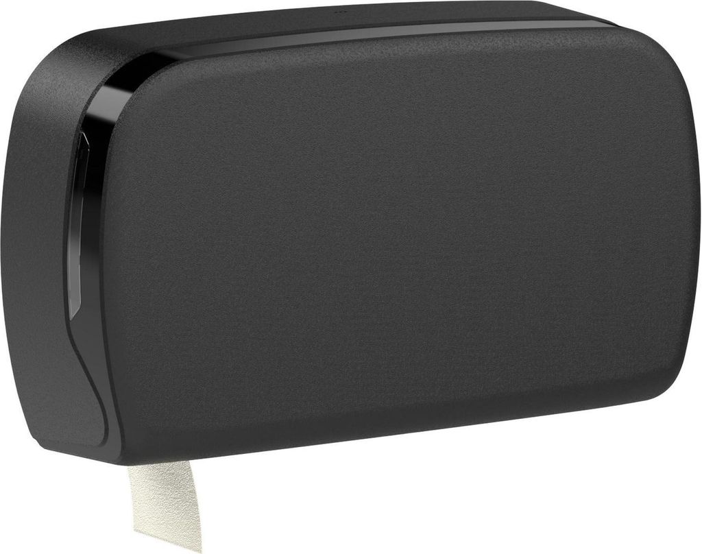 Toilettenpapierspender SemyTop Maxi Jumbo - für 2 Rollen - Kunststoff - schwarz