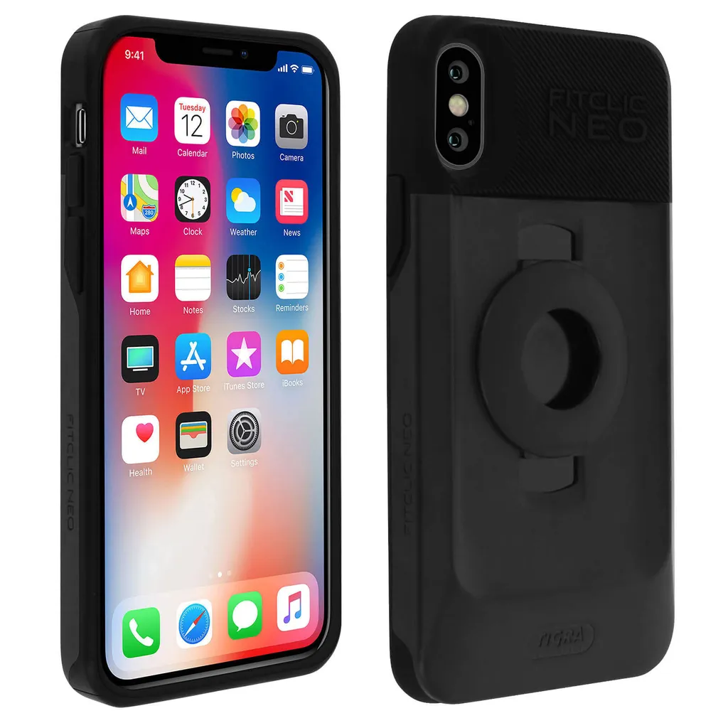 Coque de Protection iPhone X / XS Tigra FitClic Neo Noire Magnétique