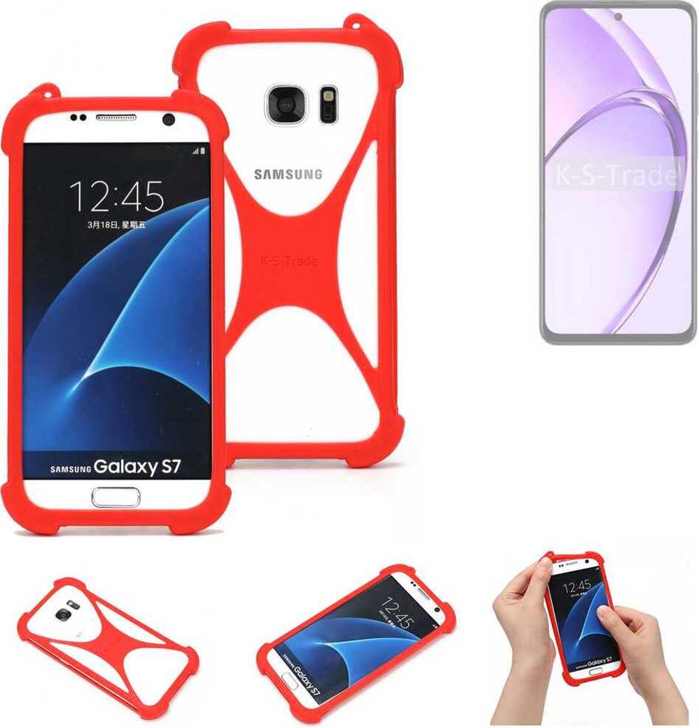 K-S-Trade Handy-Hülle kompatibel mit Oppo A80 5G Schutz-Hülle Bumper Silikon Schutz Hülle Cover Case Silikoncase Silikonbumper TPU Softcase