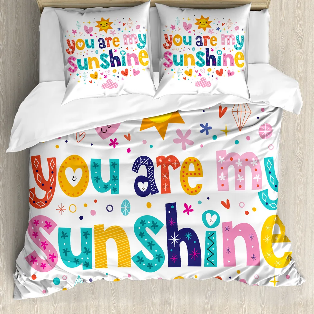 Set Letto Matrimoniale ABAKUHAUS Multicolore - Design Cuore Felice