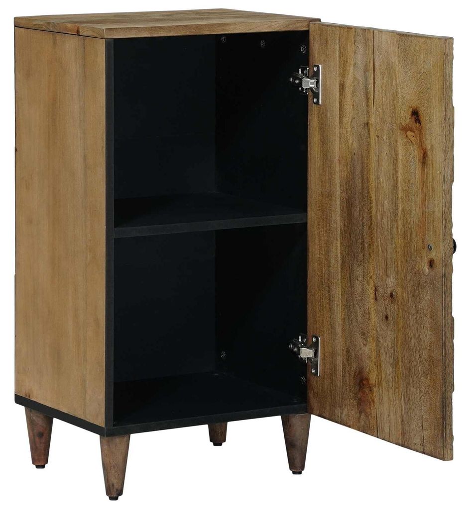 Eleganten-Stil Sideboard 1 pcs - Schuhschrank - moderne Design - mit Speicher Braun 40x33,5x75 cm Massivholz Mango - CD- & DVD-Regale - Möbel26