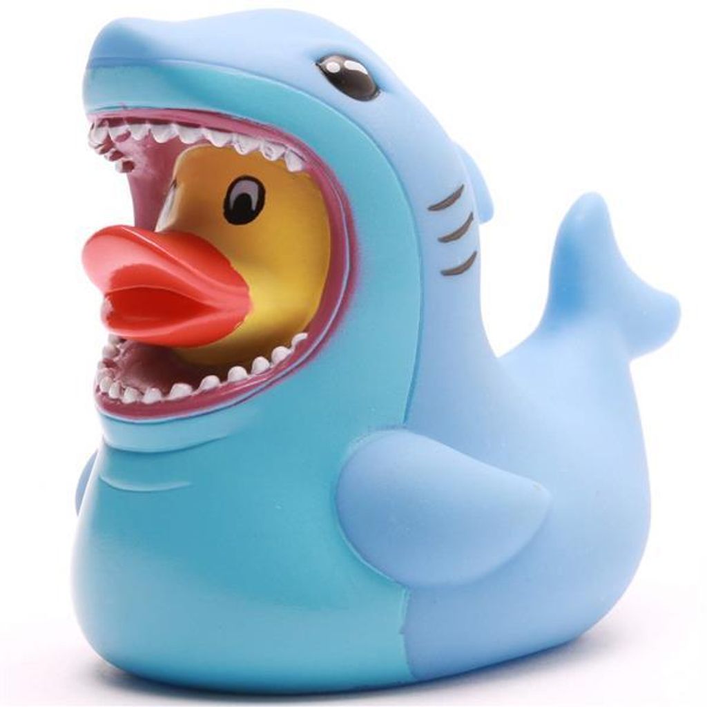 Badeente Haifisch Vinyl 8,5 cm Produktbild 