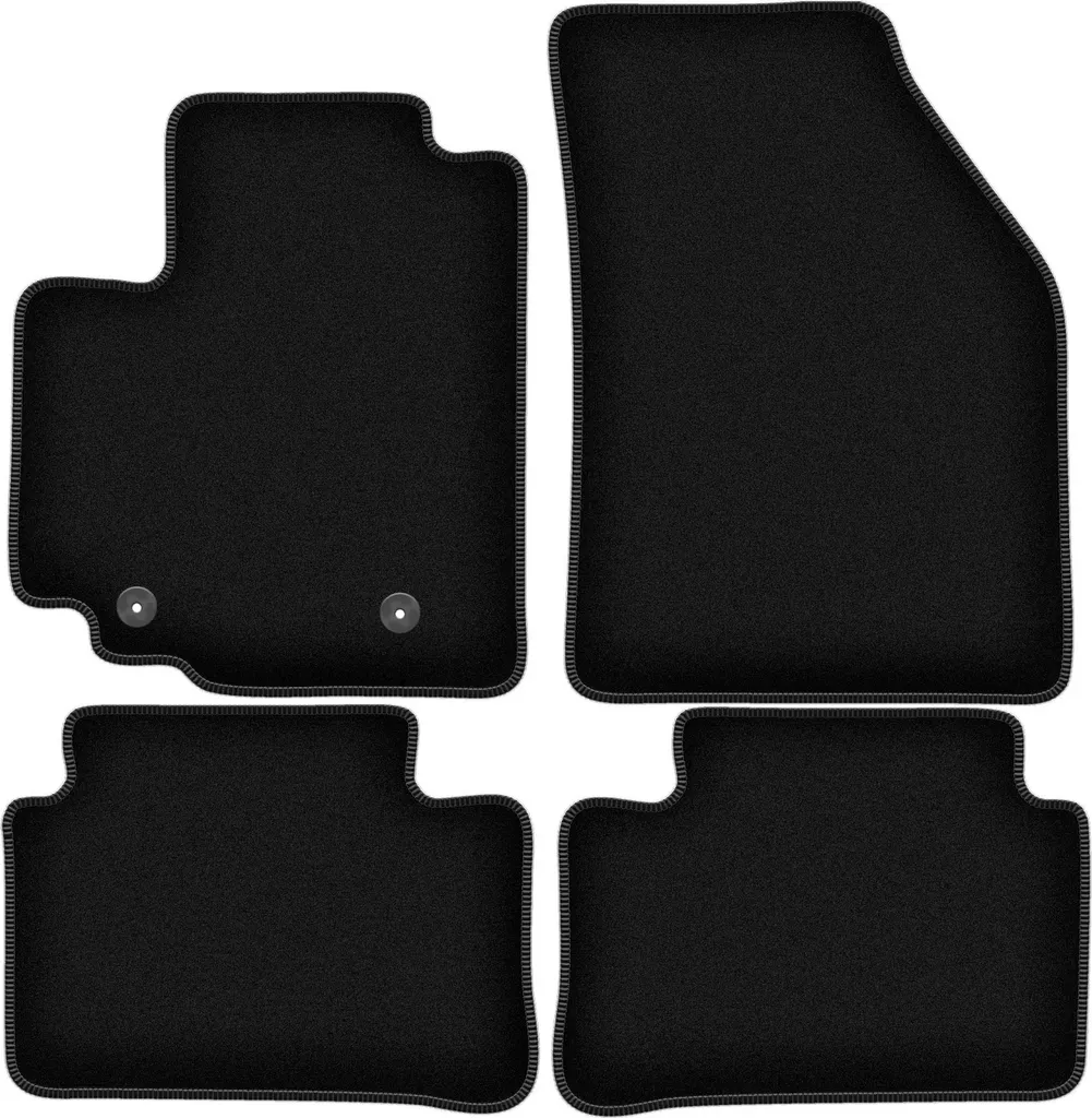 Set Tappetini Neri Suzuki Splash 2008-2014 - Velluto Premium 4 Pezzi