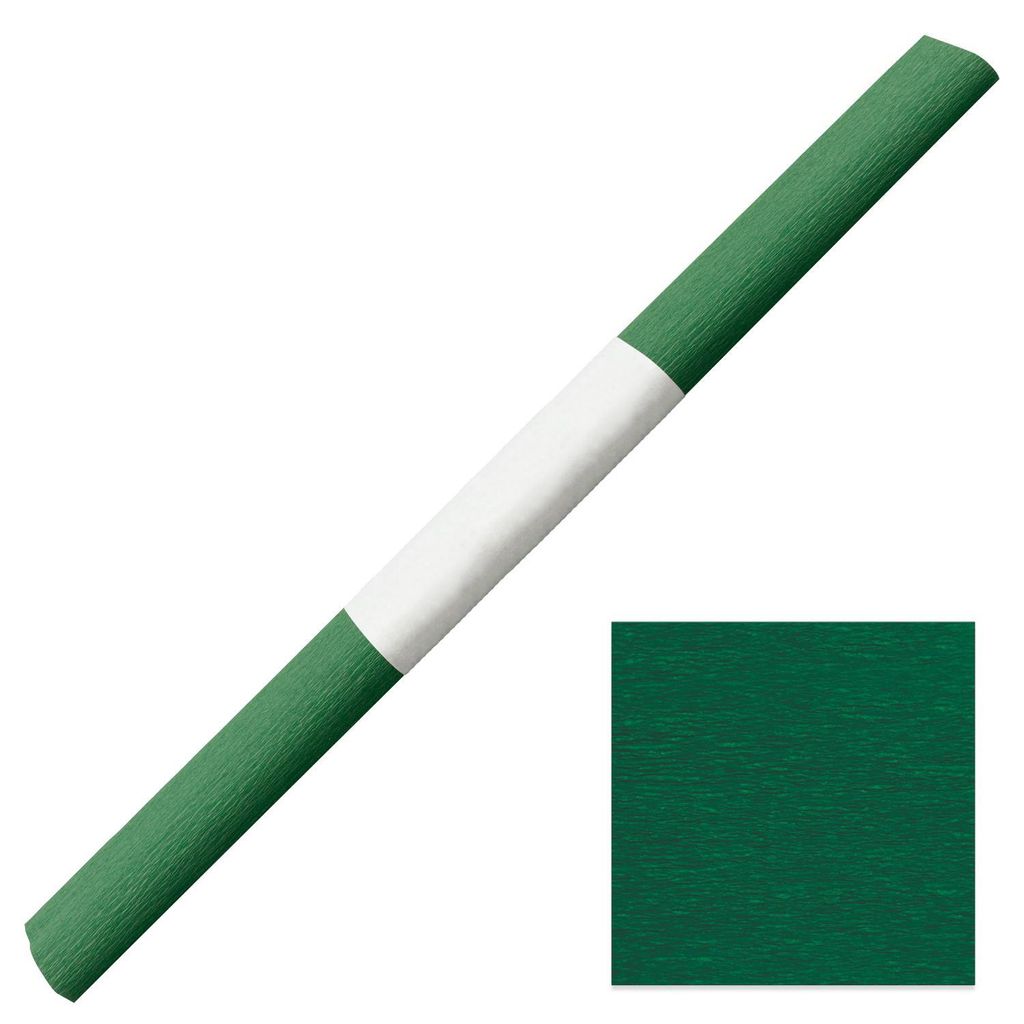 Aquarola Krepppapier wasserfest 50x250cm - 1 Rolle mit Banderole dunkelgrün farbfest
