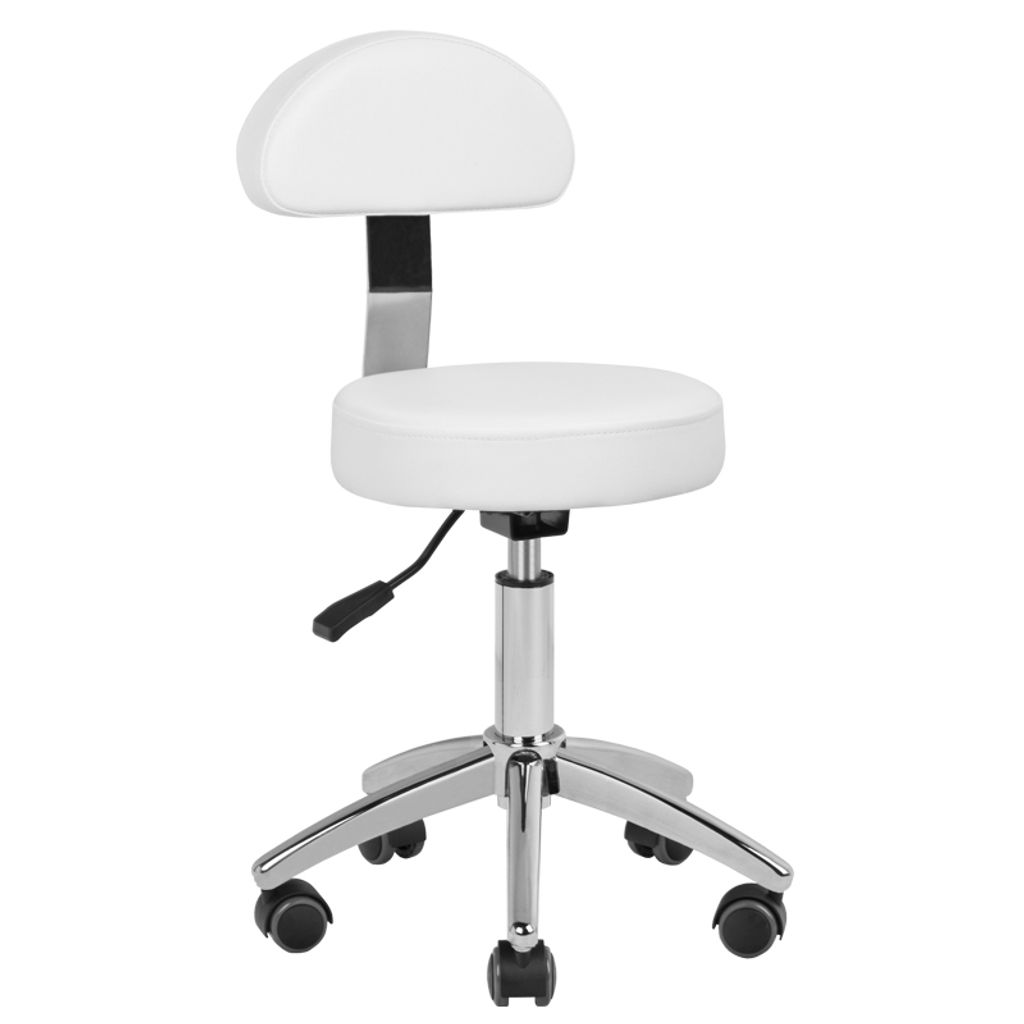 Kosmetikhocker für Pediküre BASIC 304P - weiß