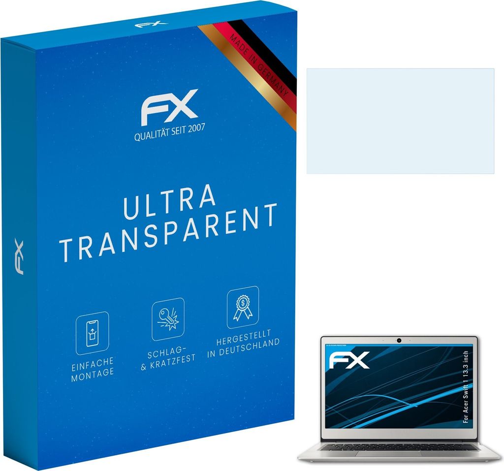 atFoliX FX-Clear 2x Schutzfolie kompatibel mit Acer Swift 1 (13.3 inch) Displayschutzfolie
