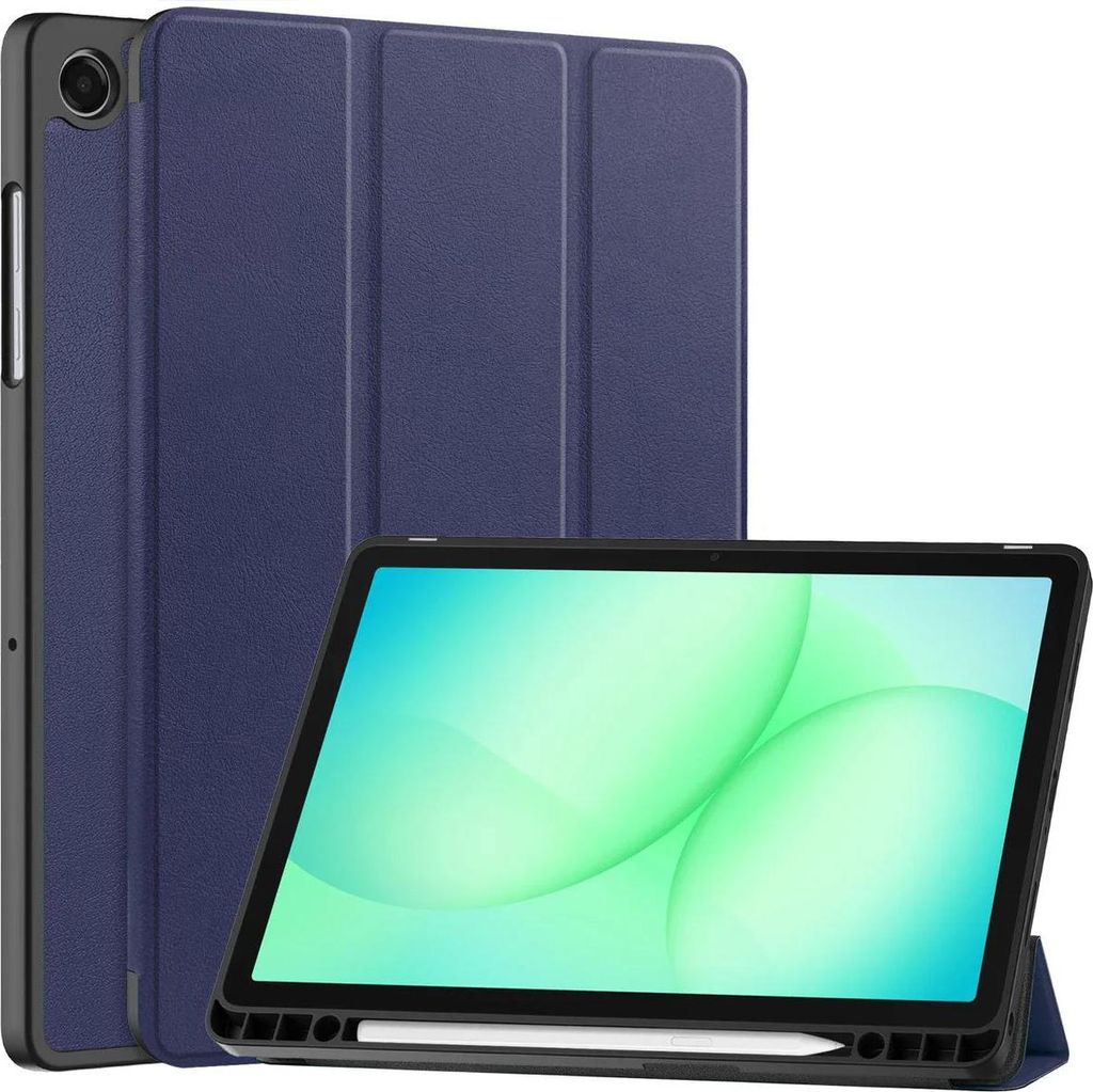 Schutzhülle mit Klappe für Galaxy Tab A11 Plus / A9 Plus, Bizon Case Tab Lizard, Dunkelblau