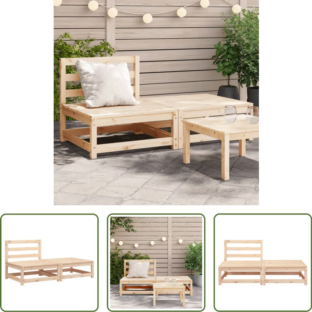 Divano Giardino Legno Massiccio Pino Componibile | The Living Store Original