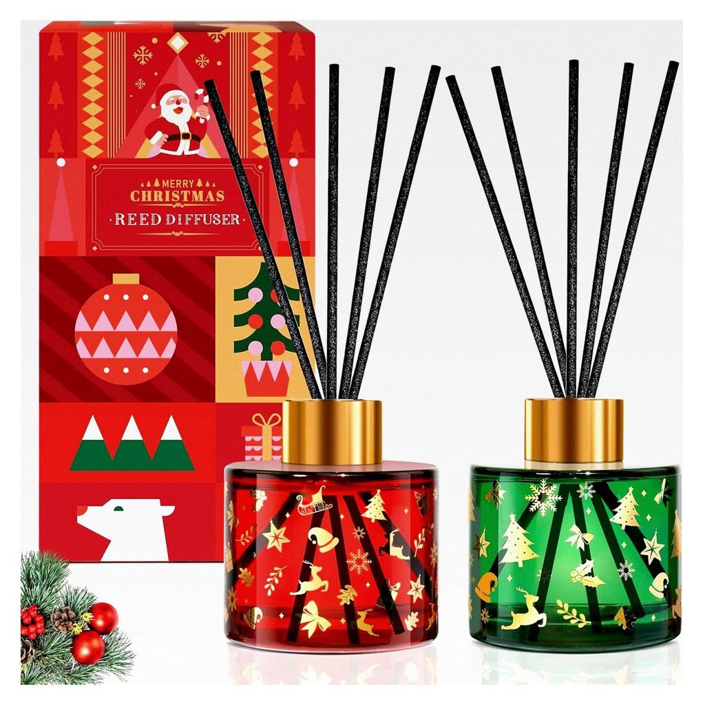 Raumduftset Weihnachten, 2x100 ml, Lufterfrischer für festliche Dekoration