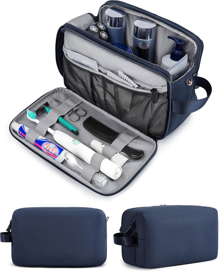 MODFU Kulturbeutel Herren Reise Kulturbeutel Reisezubehör Kulturbeutel Kulturbeutel Kosmetiktasche Damen Toilettenorganizer Blau