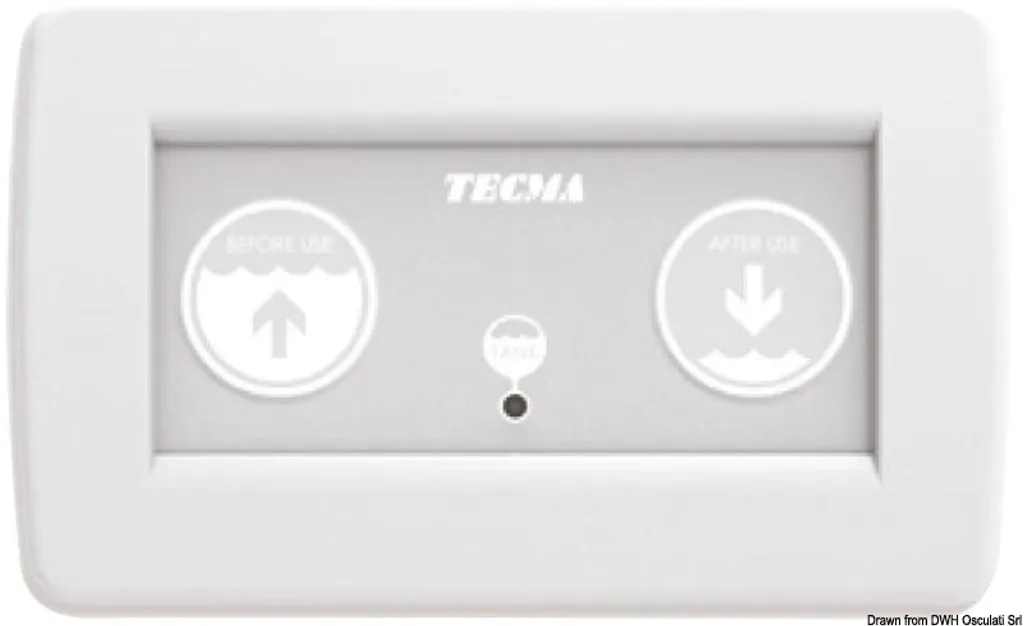 Panneau de commande WC marin électronique avec double bouton poussoir