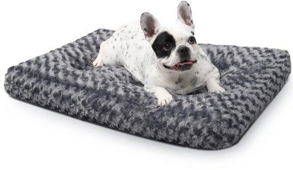 Mittelgroßes Hundebett, waschbar, dunkelgrau, 76x52cm, Antirutsch