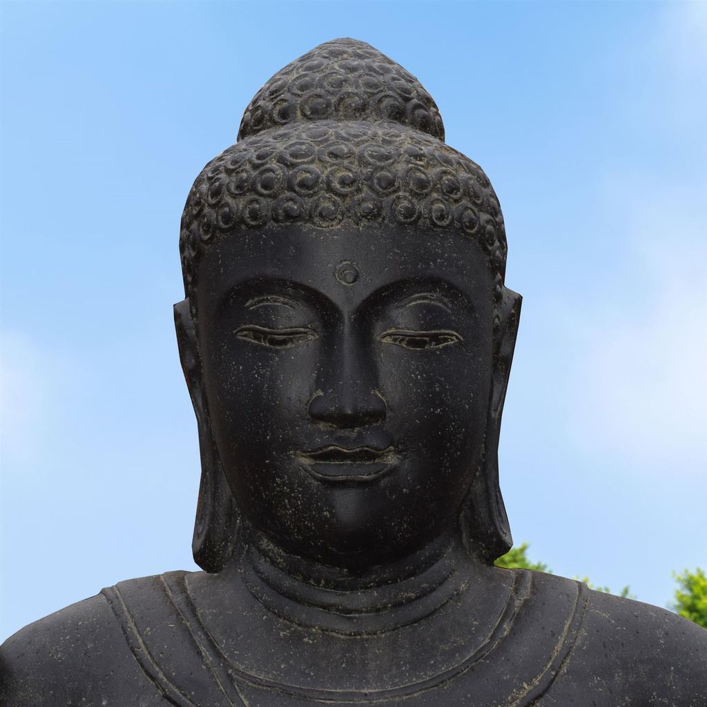 Stonox Buddha Figur Kolkax Anjali Mudra Steinguss frostfest 78x107x150 cm