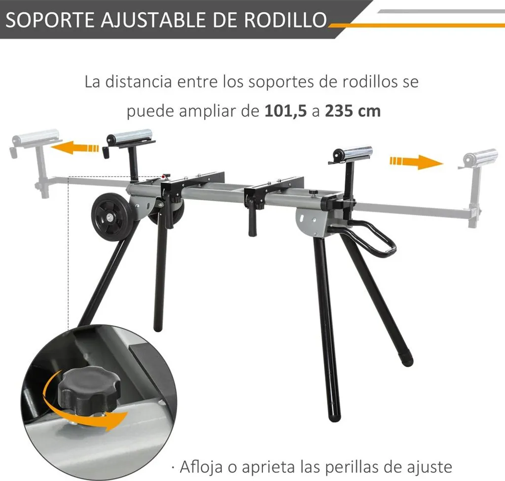 Support de scie pliable 300 lb avec mécanisme de fermeture rapide PRO