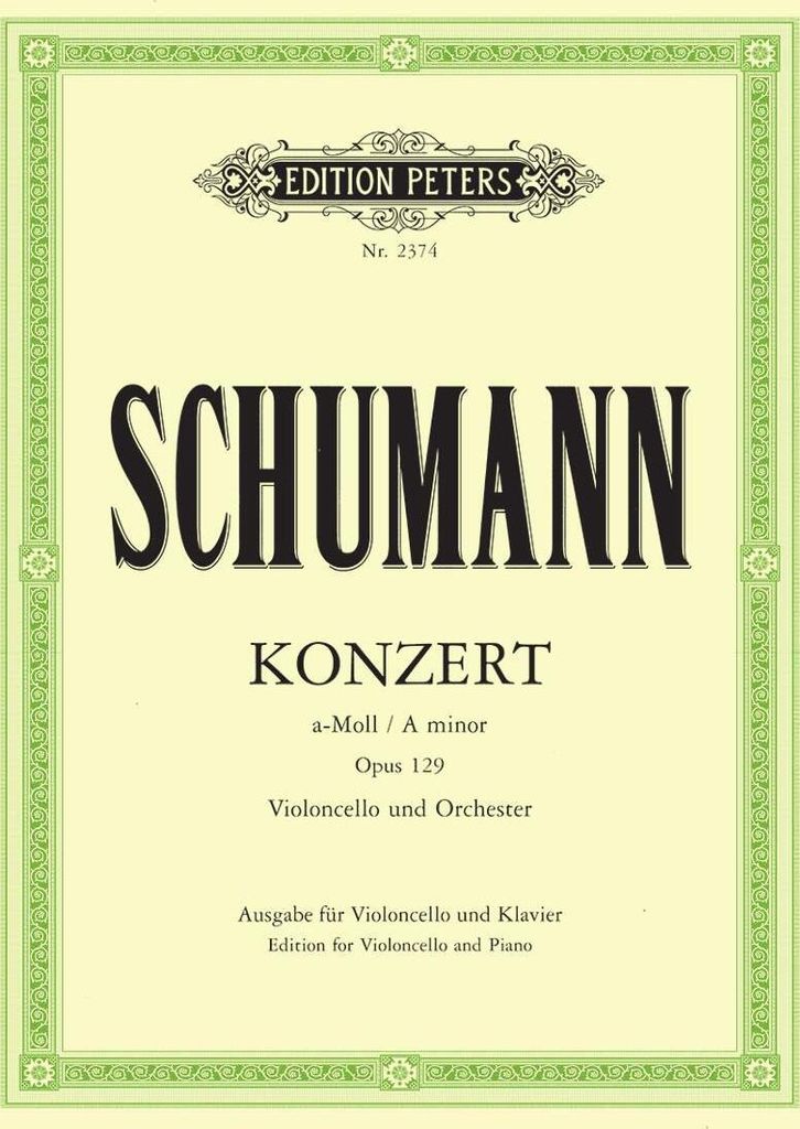 Cello Concerto in a Minor Op. 129 (Edition for Cello and Produktbild 