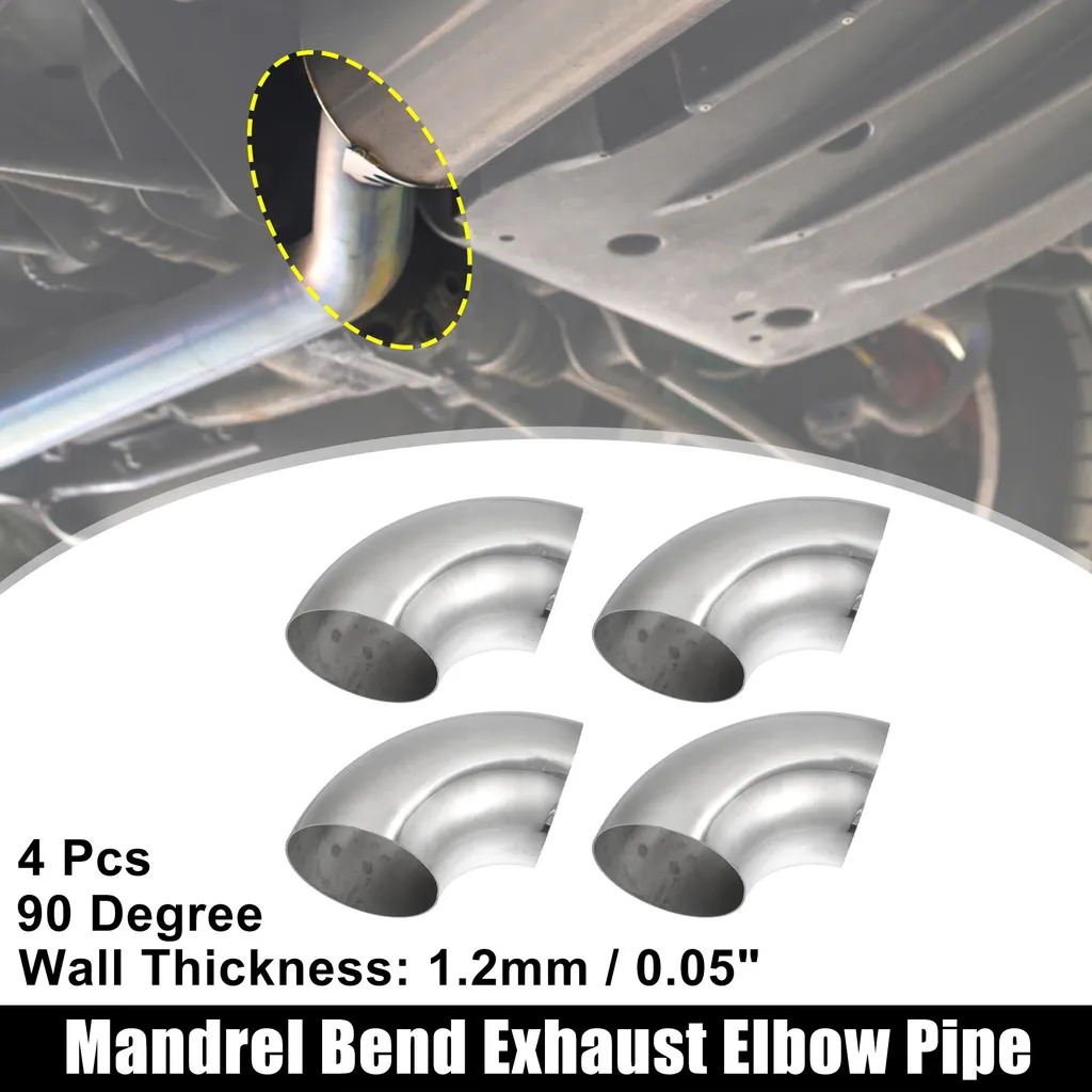 Kit 4 Coudes Inox 90° pour Création de Ligne Échappement 76mm
