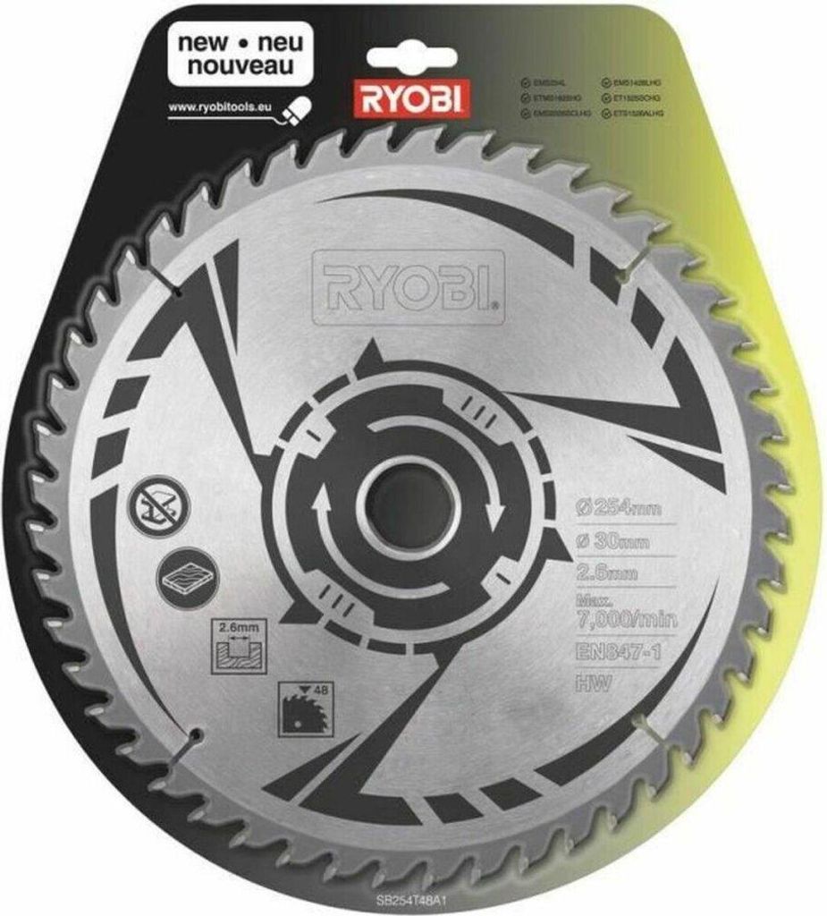 Brzeszczot z węglików spiekanych RYOBI 48 Z 254/30 mm Zdjęcie produktu 