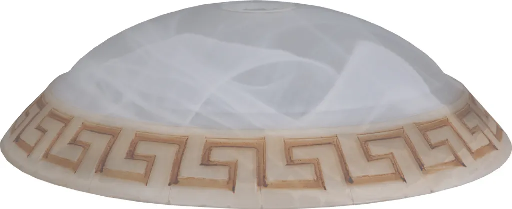 Klosz pour suspension : verre de rechange 30cm style grec mat