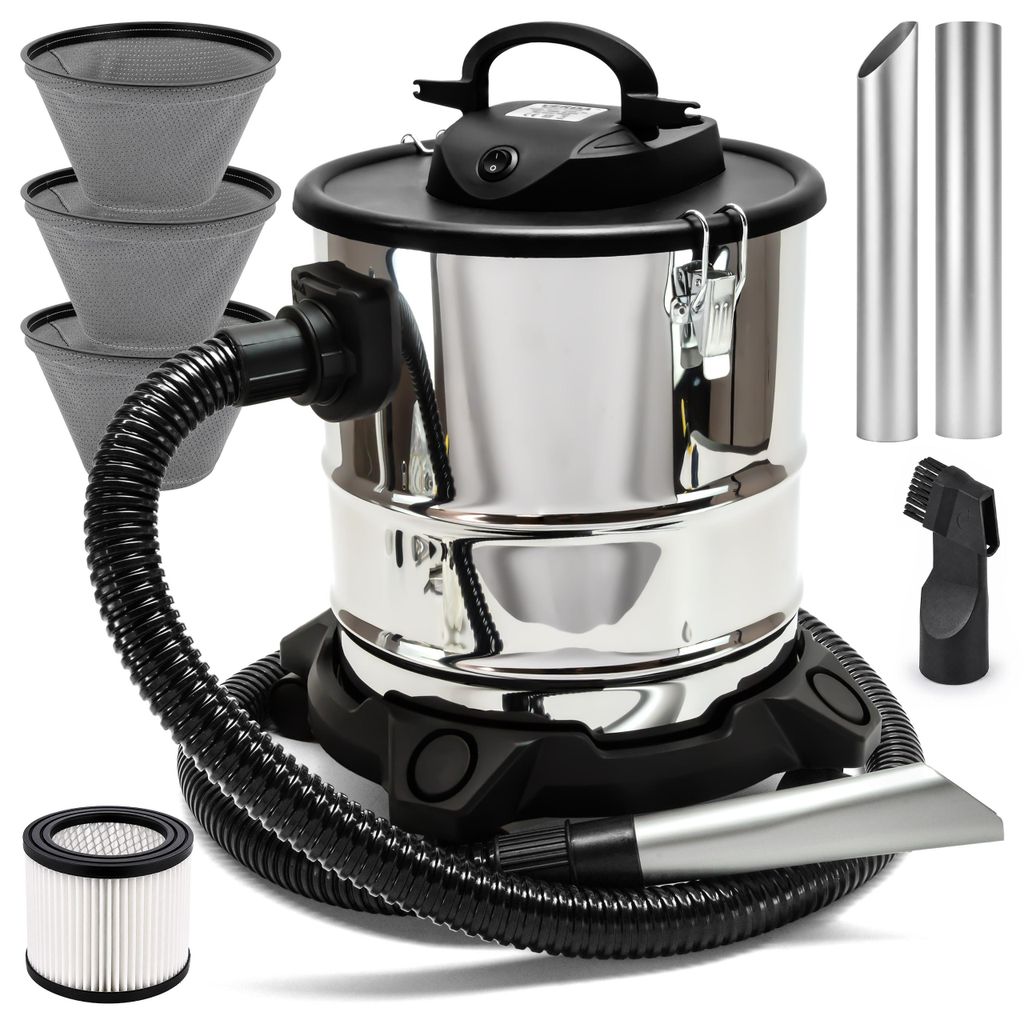 Aschesauger 20L Kaminsauger 1650W mit Dual-Filtersystem, Produktbild 