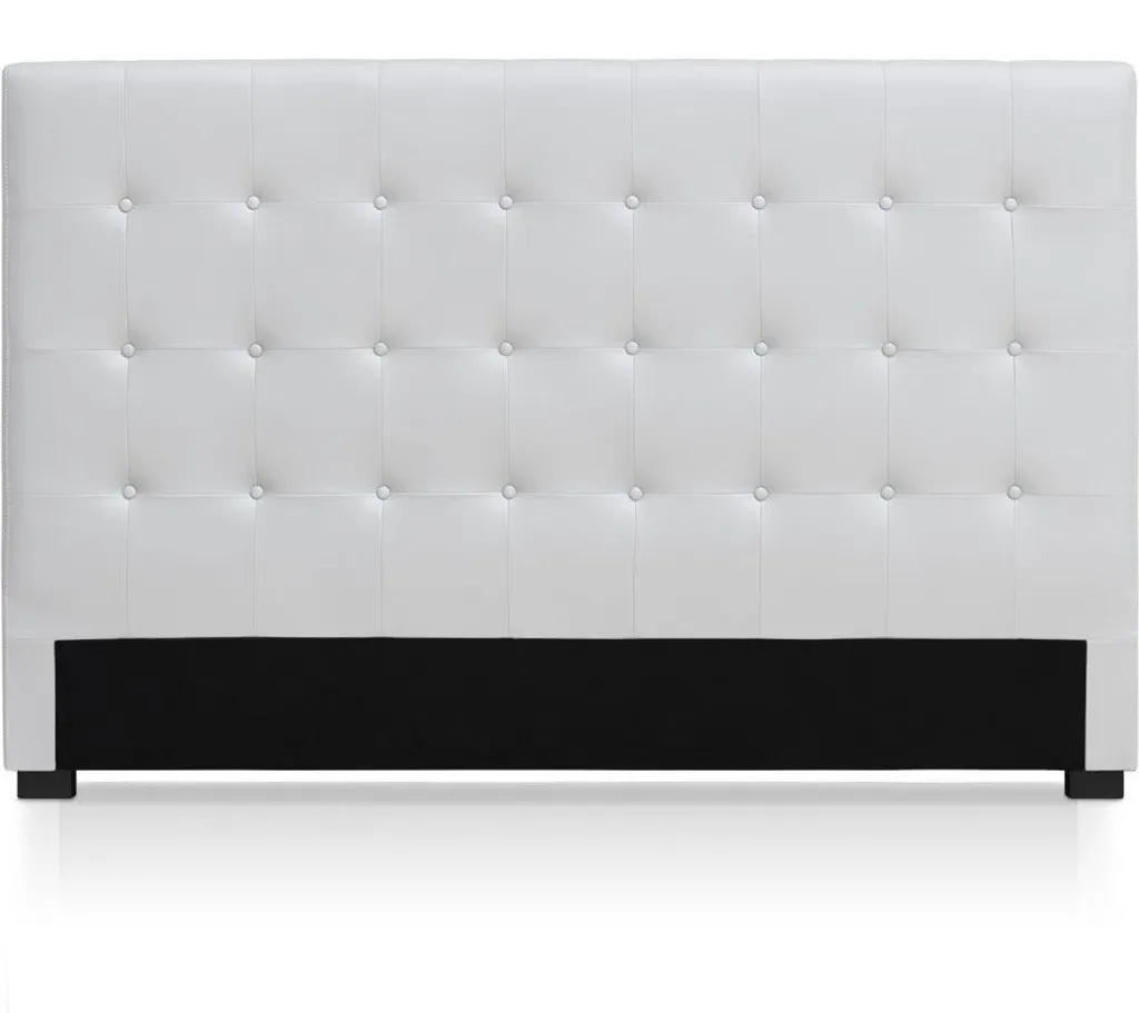 Tête de lit Luxor 180cm Blanc Menzzo : Grand Dosseret Capitonné