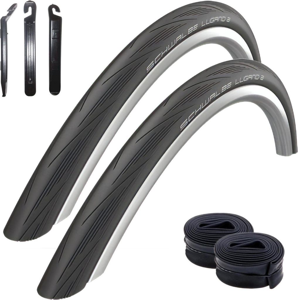 2 x Schwalbe Lugano 2 "28" Rennradreifen Reifen Schwarz 700 Produktbild 