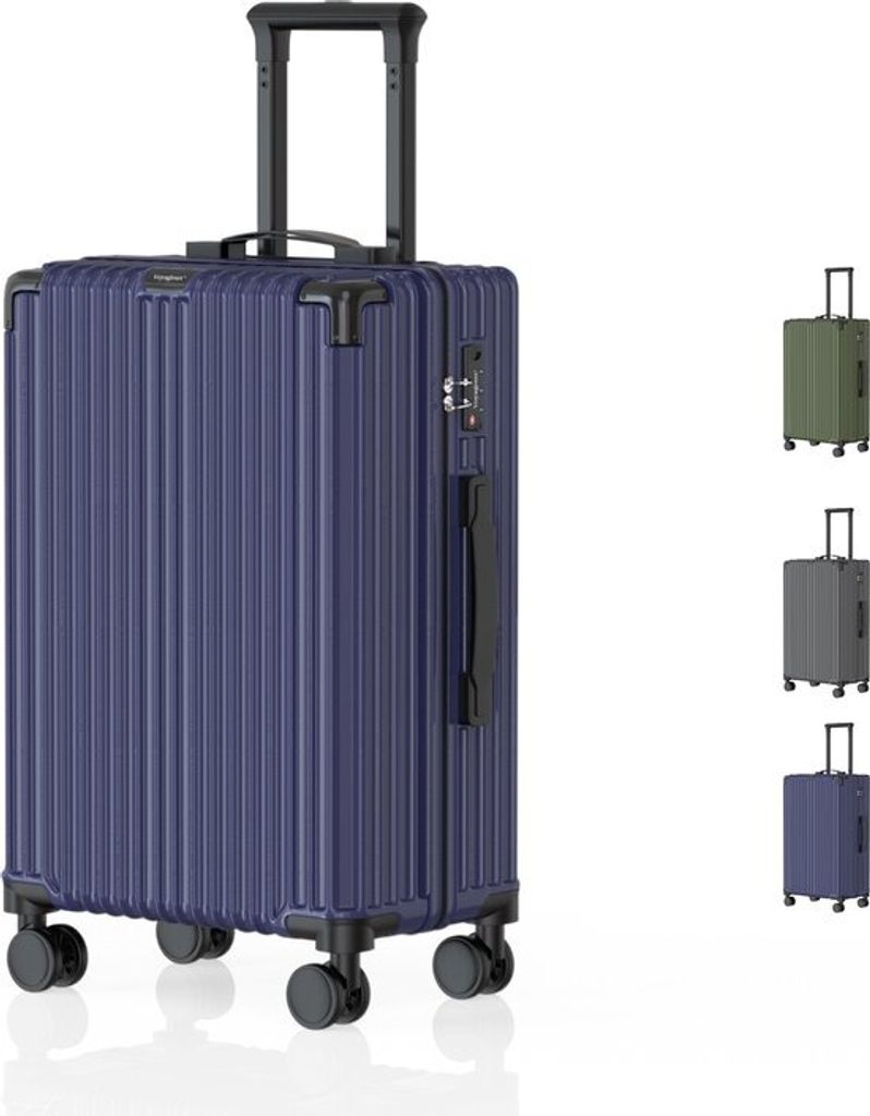 Voyagoux - Handgepäck Reisekoffer - 39L - Trolleys - Reisekoffer mit Rollen - Dunkelblau - TSA Schloss