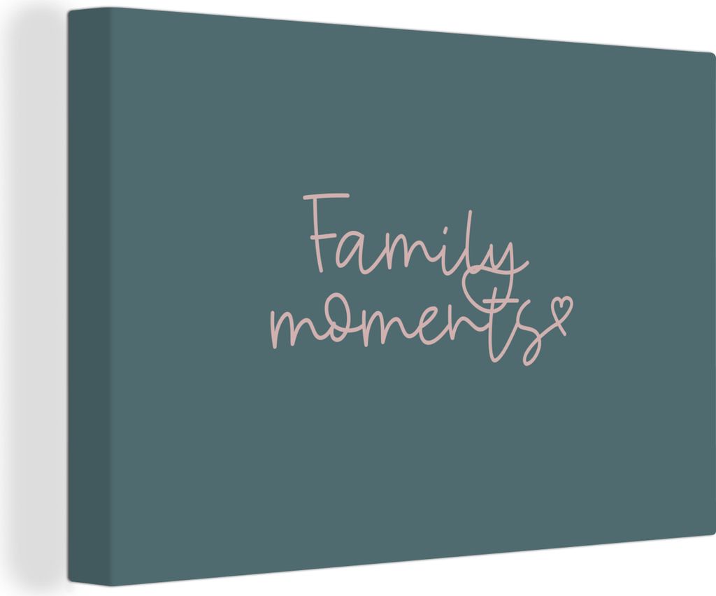 OneMillionCanvasses - Leinwandbilder - 140x90 cm, Zitate - Sprichwörter - Familienmomente, Wandbilder Kunstdruck Wanddekoration - Foto auf Leinw...