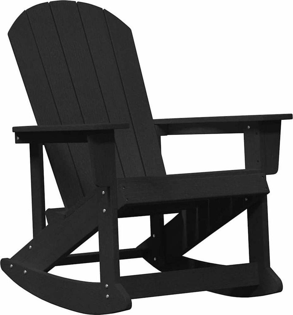 vidaXL Adirondack-Schaukelstuhl Schwarz HDPE Produktbild 