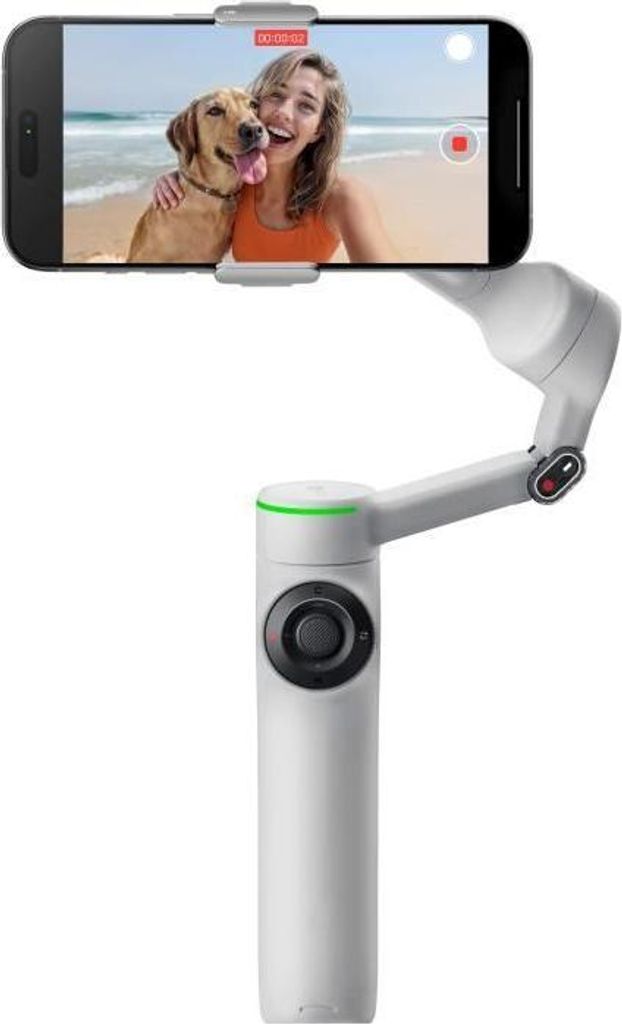 Gimbal, INSTA360 Flow 2 Pro, Grau, 3-Achsen Stabilisierung, Kompatibel mit Apple DockKit