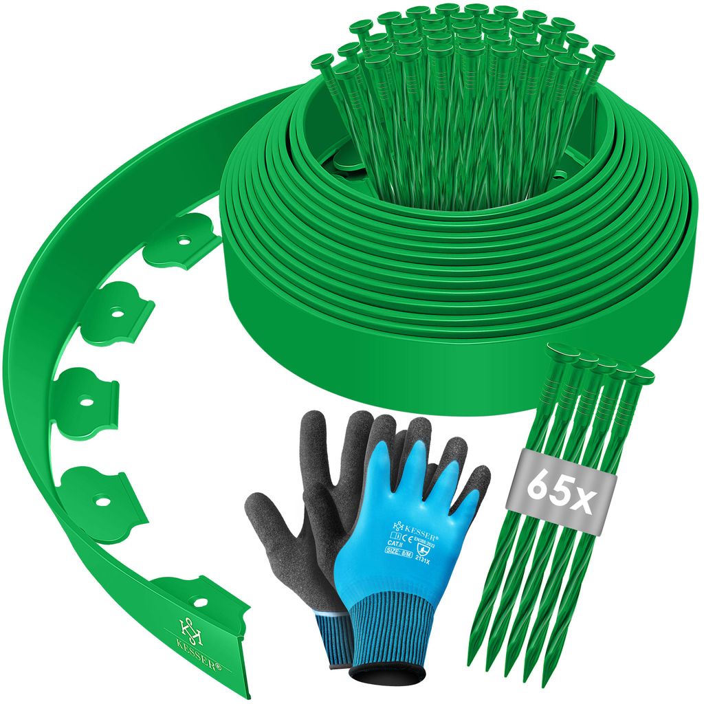 KESSER® Flexible Rasenkante aus Kunststoff Länge 10m Höhe Produktbild 
